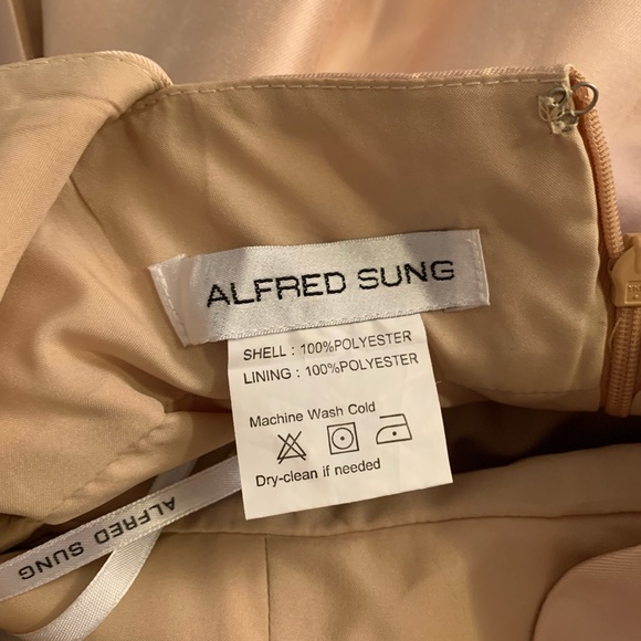 Alfred Sung D747 Champagne gown size 10 - Picture 7 of 9